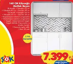 KÖYCEĞİZ BEYAZ MUTFAK 160 CM